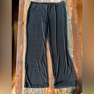 Jaclyn Smith Women’s XL Black Elastic Waistband Slinky Wide Leg Lounge Pants